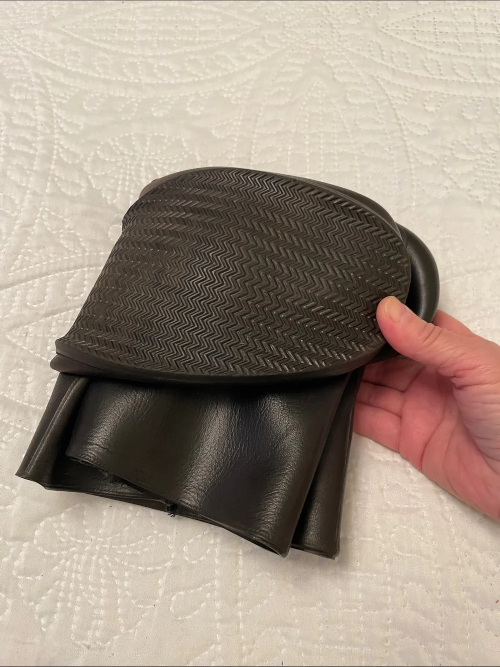 The Original TOTES Pure Rubber Black Slip Over Shoes Boots XXL